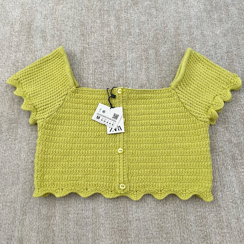 NWT Zara Crochet Crop Top M